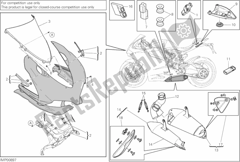 All parts for the 34b - Accessories of the Ducati Superbike 1199 Panigale Superleggera USA 2014